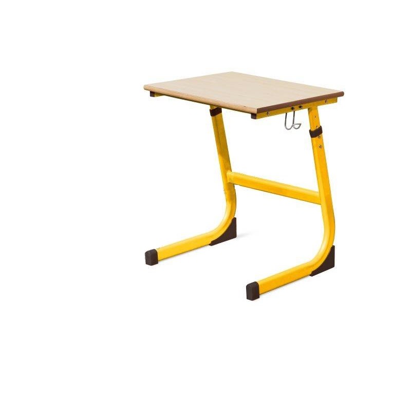 Stół szkolny jednoosobowy żółty z regulacją