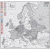 MAPA ŚCIENNA EUROPY – DROGOWO-POLITYCZNA 1:4 600 000 (SZARA)