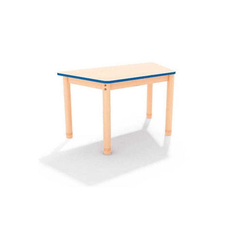 Stół trapezowy z kolorowym obrzeżem