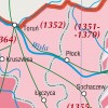 MAPA ŚCIENNA HISTORYCZNA - WIELKIE KSIĘSTWO LITEWSKIE 1240-1430 140x100cm
